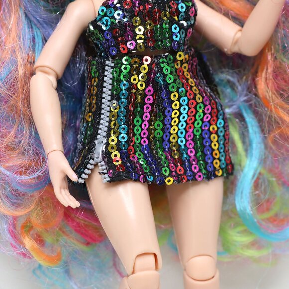 Rainbow High Amaya Raine Doll 11" Rainbow Hair Black Sequin Dress Fashion Studio - Picture 8 of 8